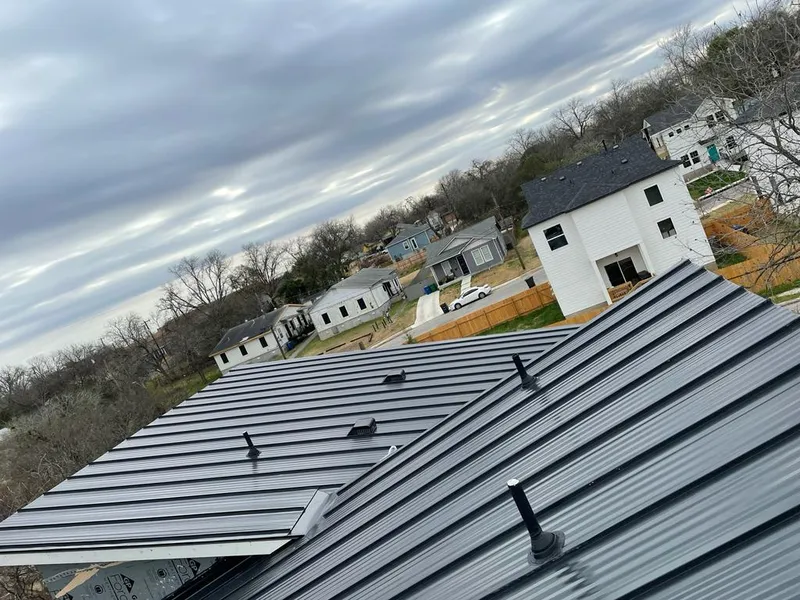 Standing seam metal roof panels with vents for Skylight Repair in Nacogdoches